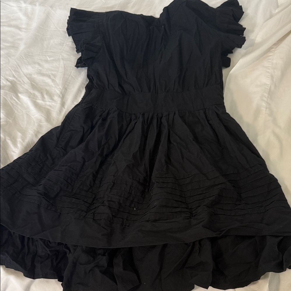 Francesca's Black Ruffled Mini Dress - Picture 3 of 5
